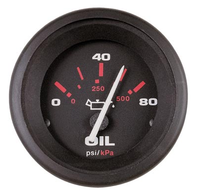 Black gauge 12V -0-80 PSI