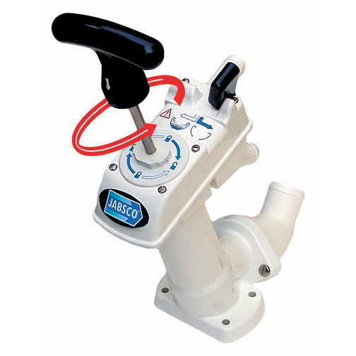 Pump for manual jabsco toilet