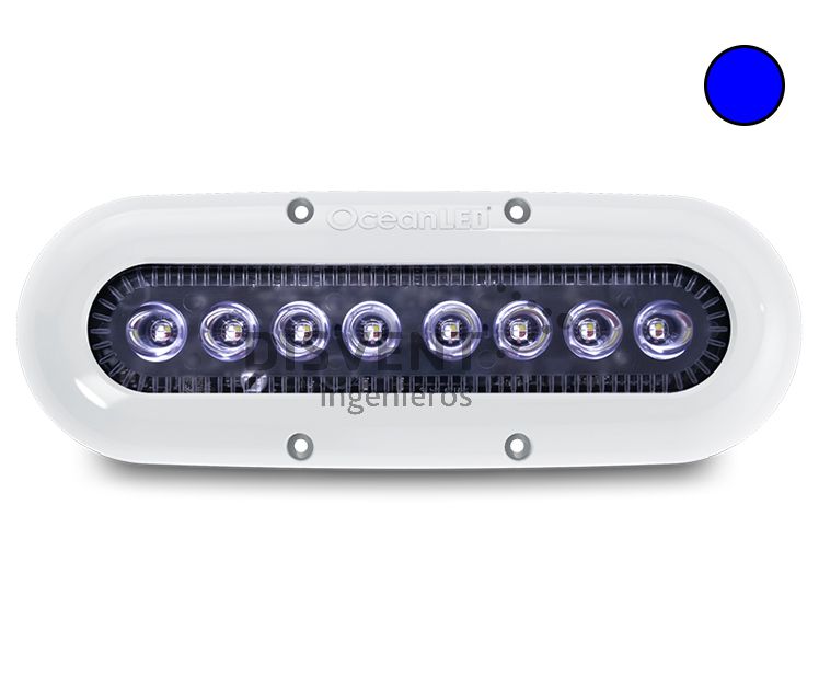 Iluminación led subacuática X8 leds AZUL - 2.300 LUMENS OCEAN LE