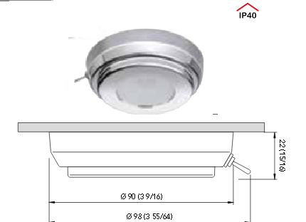 FOCO LED QUICK TIMS INOX-BC