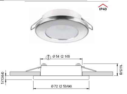 FOCO LED QUICK TED INOX BLANCO-BC