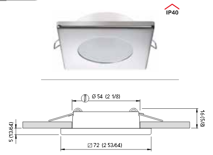 FOCO LED QUICK BRYAN INOX-BN