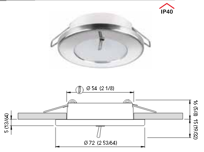 FOCO LED QUICK TED INOX-BC