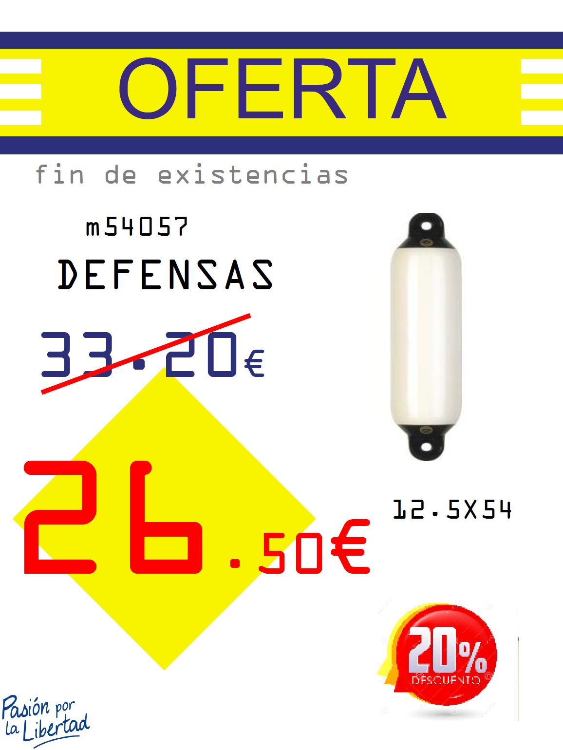 DEFENSAS DAN FENDER 12.5X54