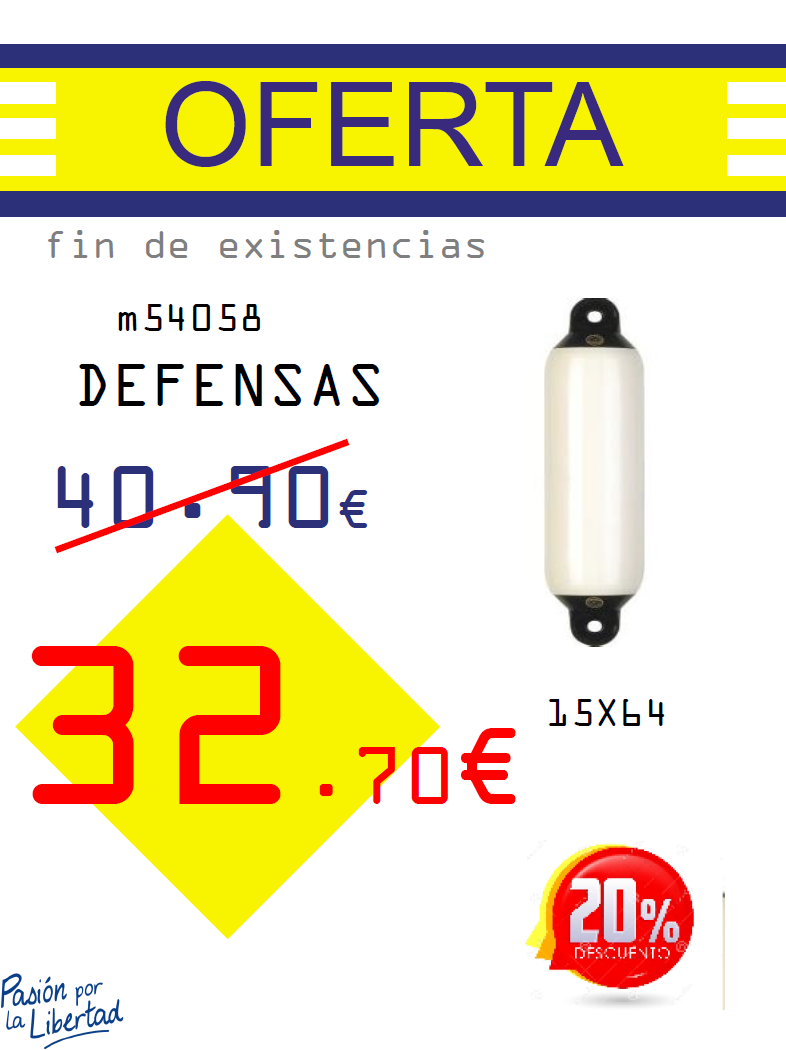 DEFENSAS DAN FENDER 15X64.5