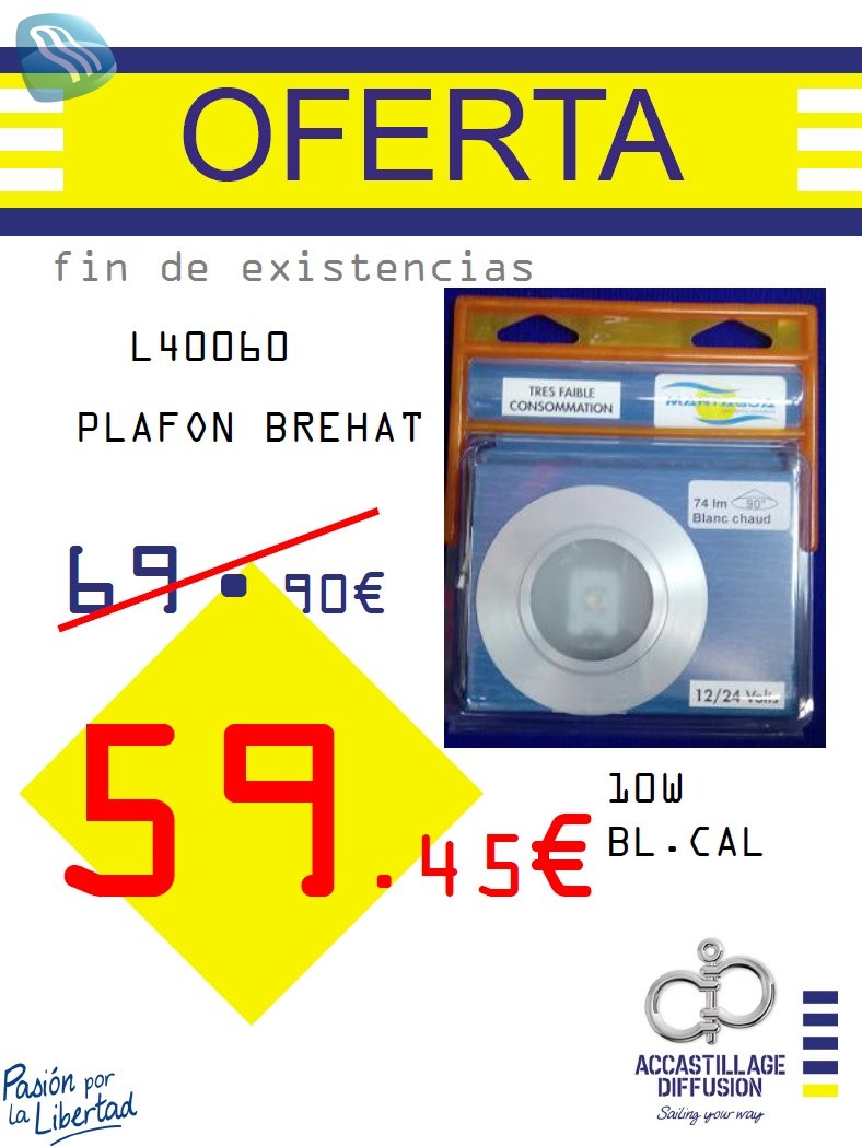 MANTAGUA-PLAFON BREHAT 10W BL.CAL
