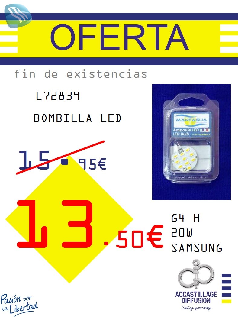 MANTAGUA-BOMB. LED G4 H 20W SAMSUNG