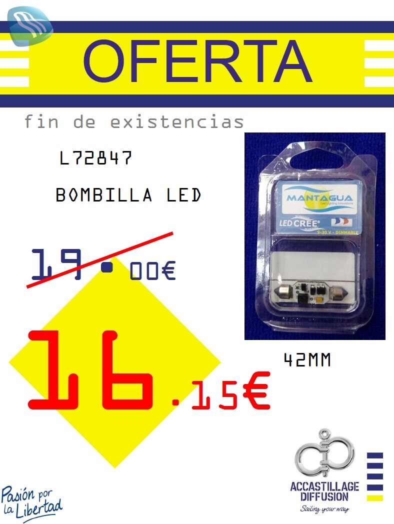 MANTAGUA-BAYONETA LED 42MM MANT.*